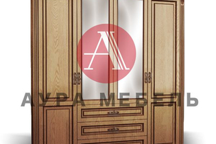 Шкаф 4-створчатый из сосны из серии Дарина